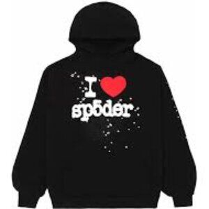 Sp5der I Love Sp5der Hoodie Black